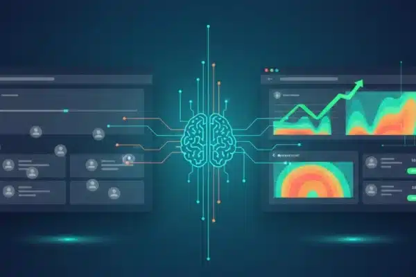 AI conversion optimization 2026 comparison showing standard website versus behavioral targeting AI powered website with real-time heatmaps, user intent scoring, and personalized conversion funnel optimization